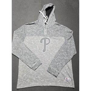 Philadelphia Phillies Logo Gray Marled Pullover Hoodie True Fan Series‎ Mens XL